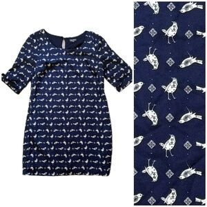 Womens Unique Novelty Paisley Bird Dress Medium Indie Artsy Classic Unique